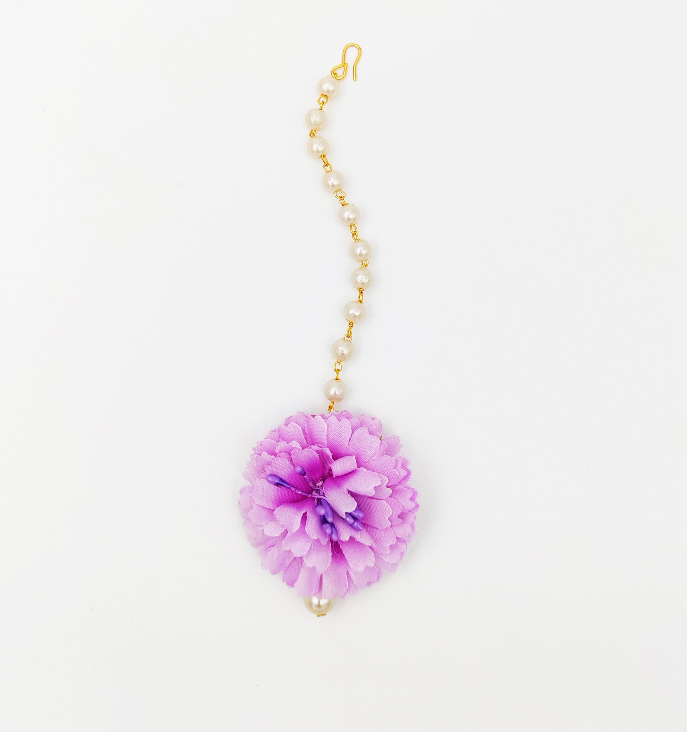 Flower & Pearl Detail Maang Teeka