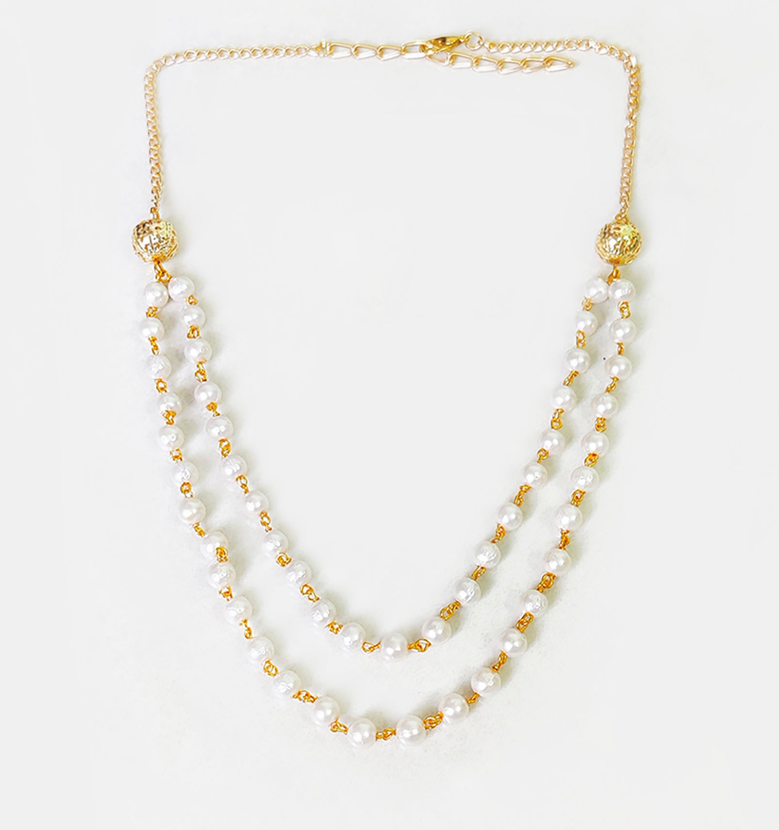 Pearls Beaded Layered Necklace