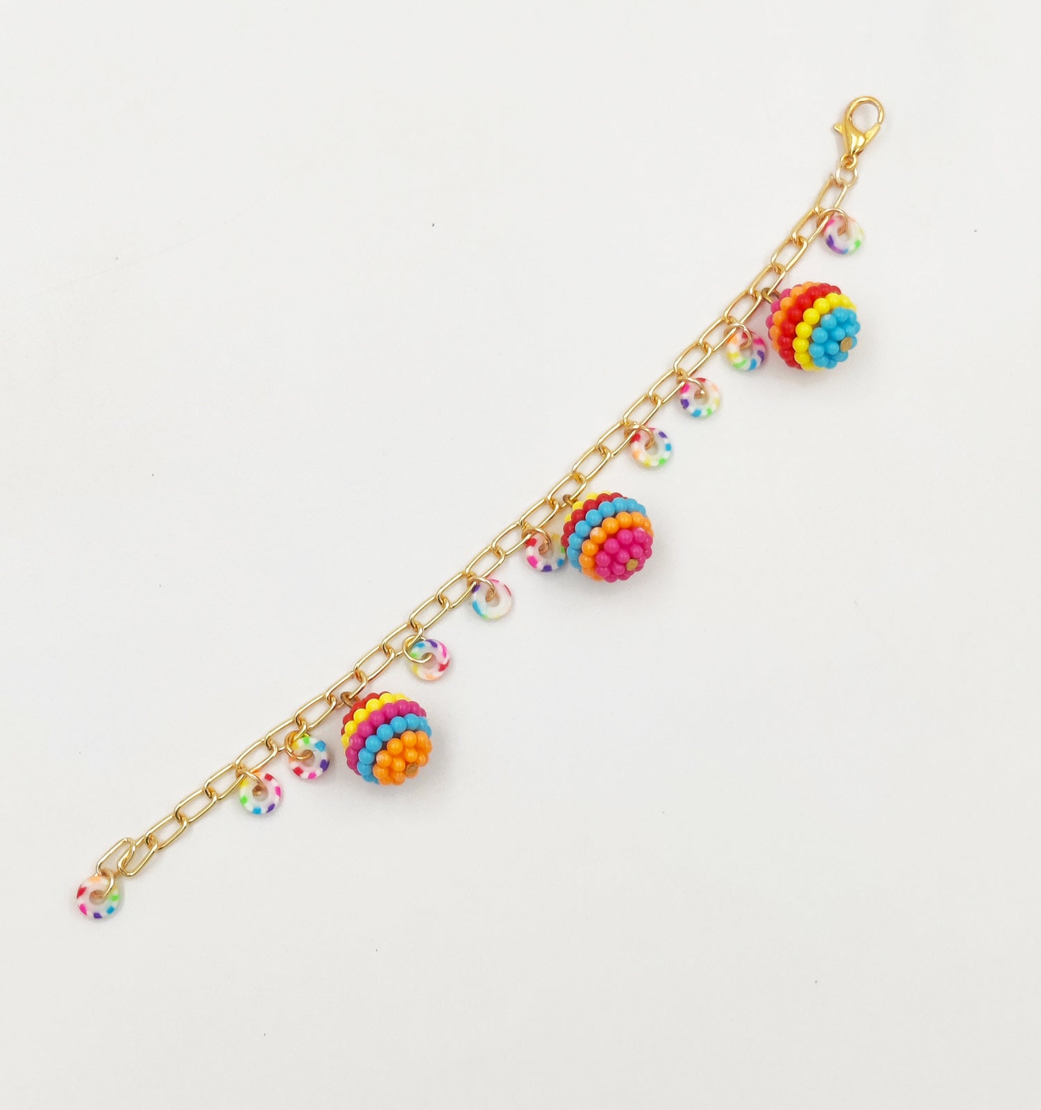 Multi Beaded Charms Bracelet