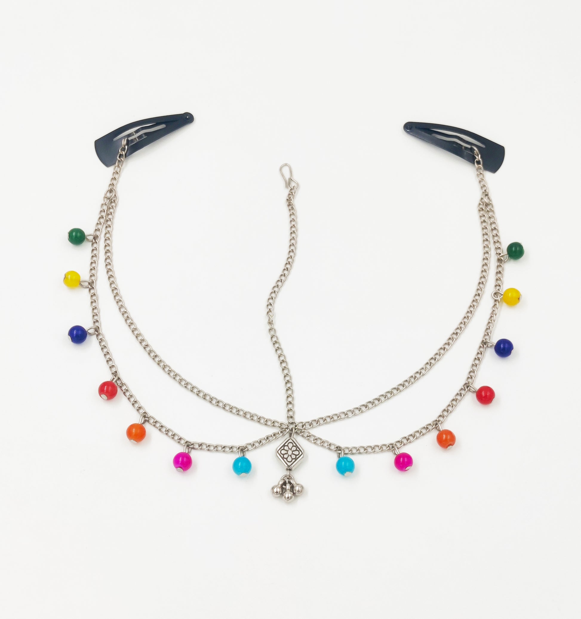 Multi Beaded Oxidised Head Chain