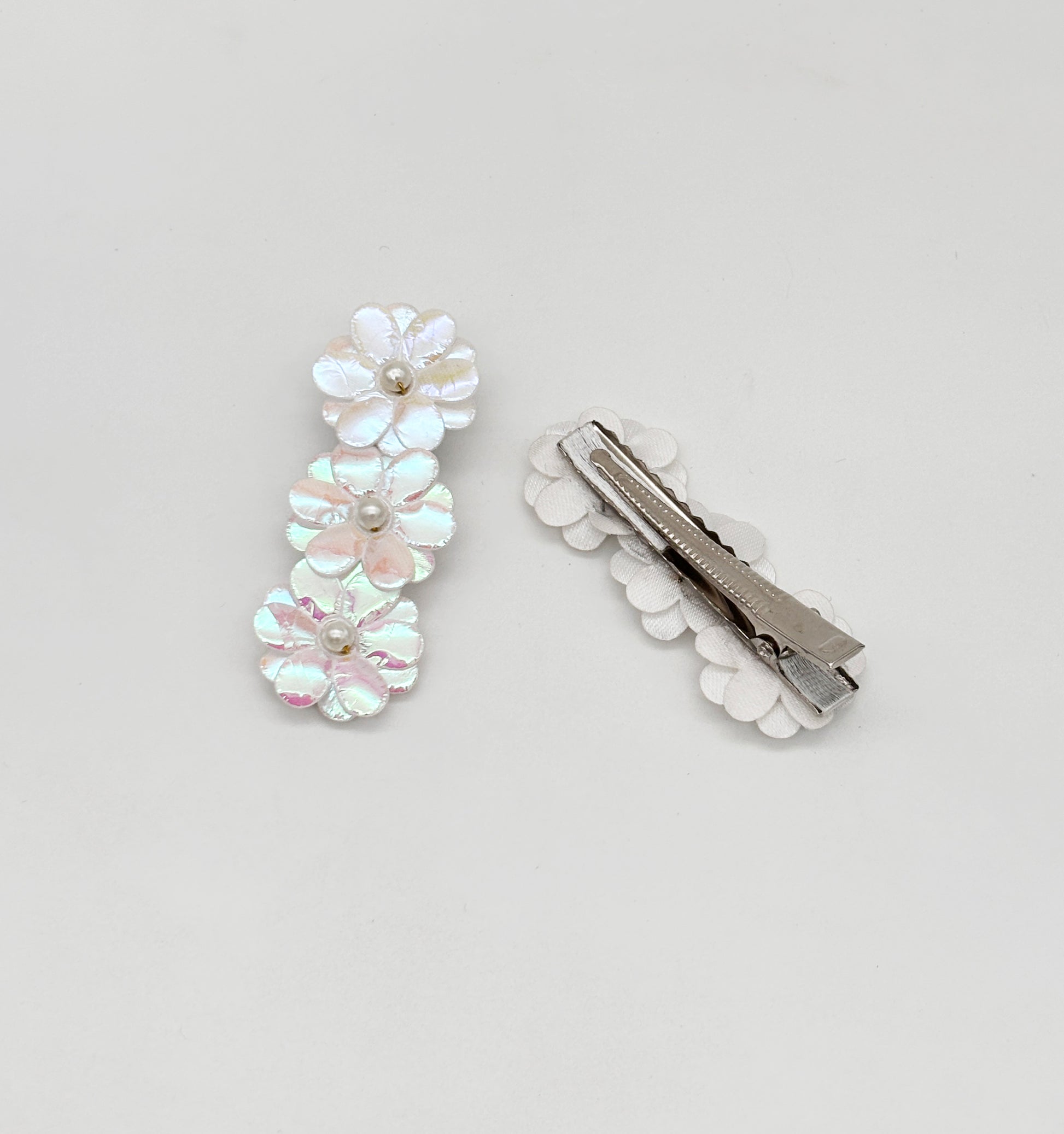 Metallic Floral Clips