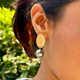 Twilight Bloom Pearl Drop Earrings
