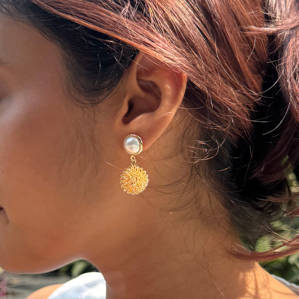 Royal Elegance Pearl Drop Earrings