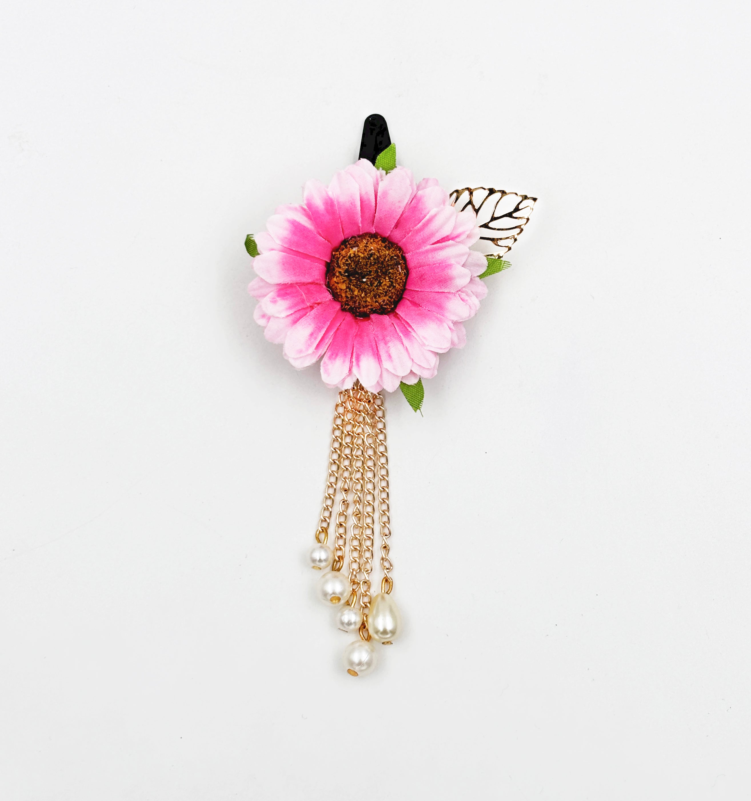 Image of Floral Garden Gift Set of 3 Pair Clips & 1 Dangling Sunflower Clip
