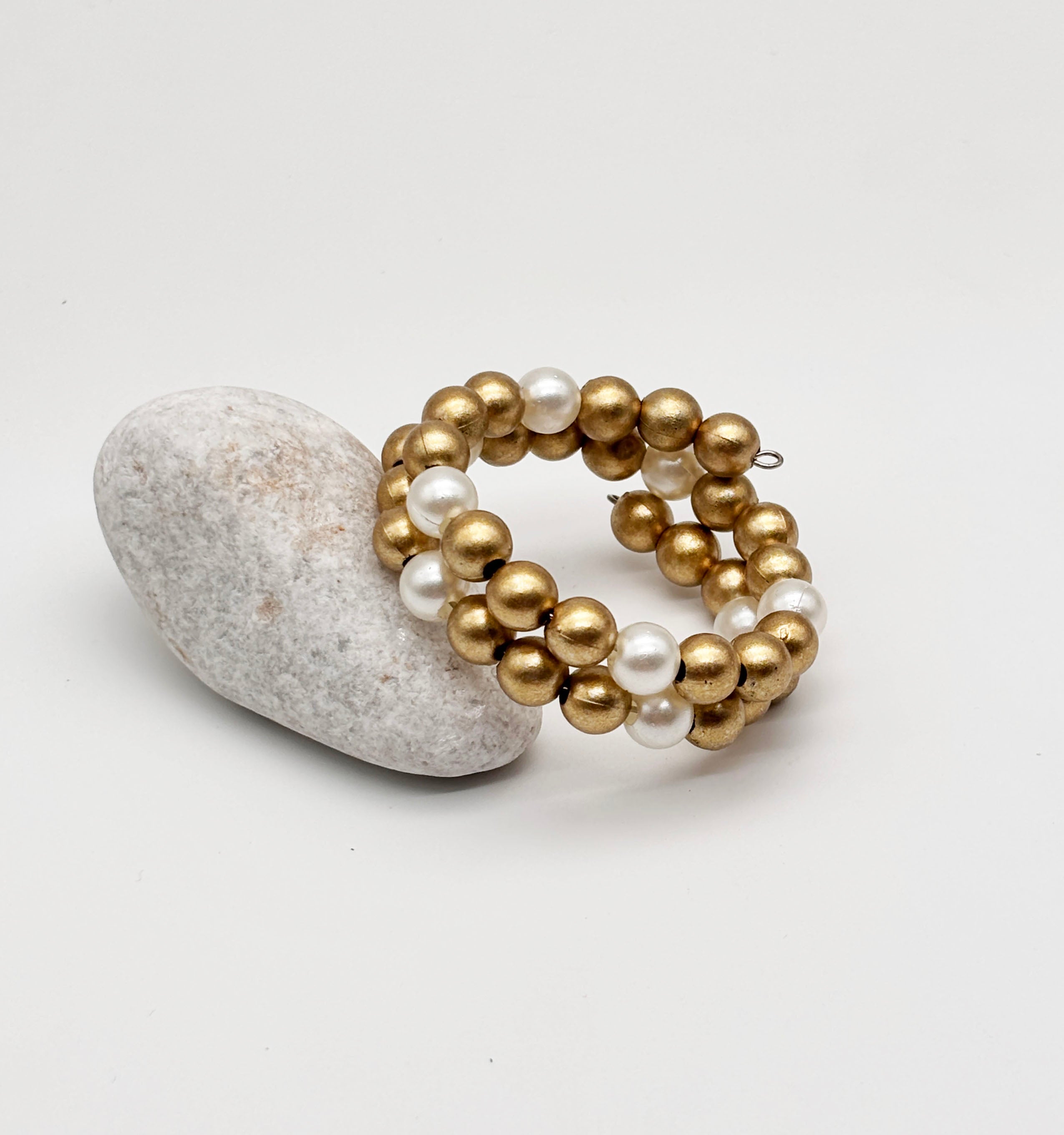 Gift Set Of Tiara Headband, Spiral Bracelet, 2 Pairs Floral Hair Clips & Clip On Earrings