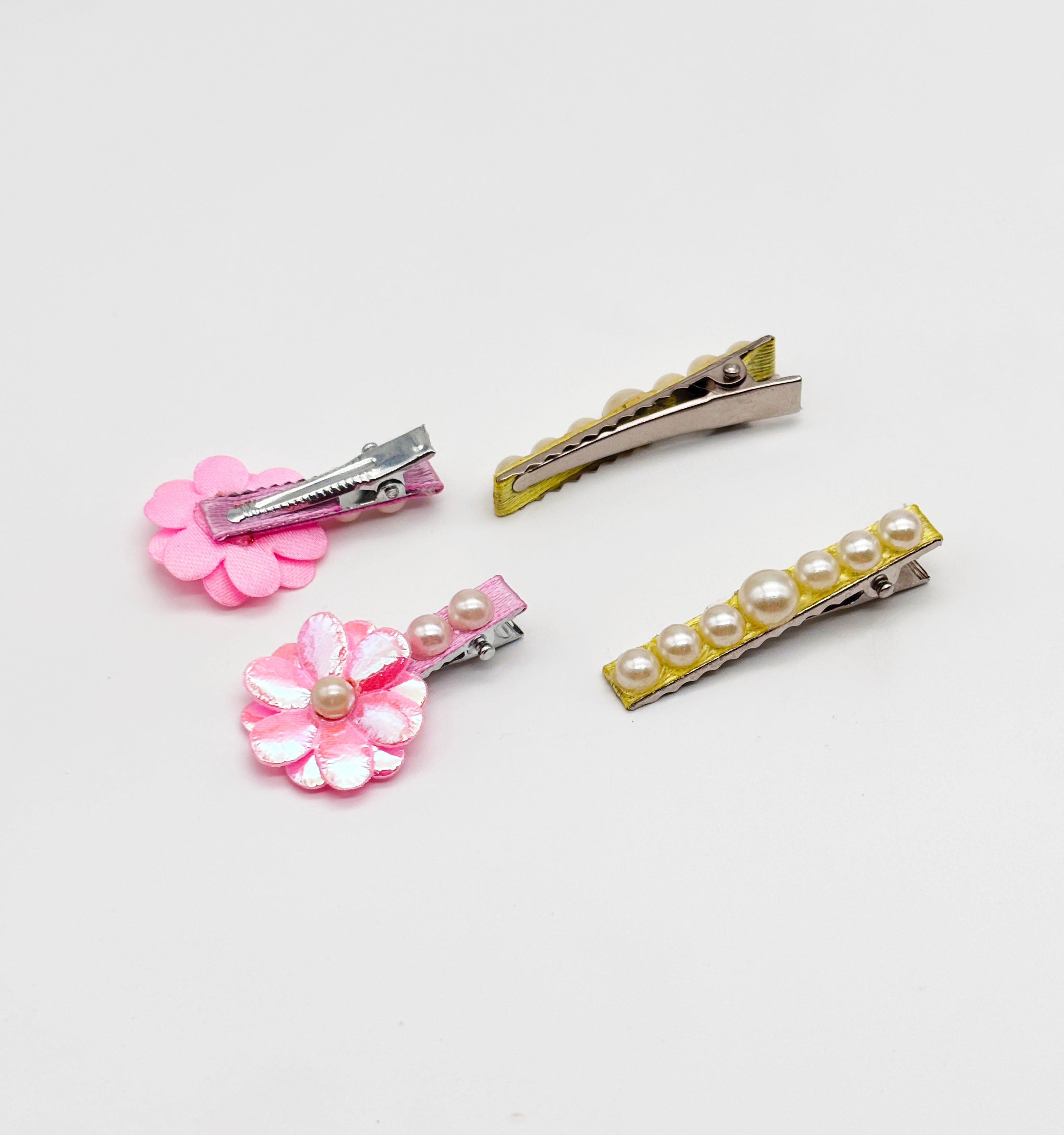 Gift Set Of Tiara Headband, Dangling Pearl Clips, 2 Pairs Pearl Hair Clips & Clip On Earrings