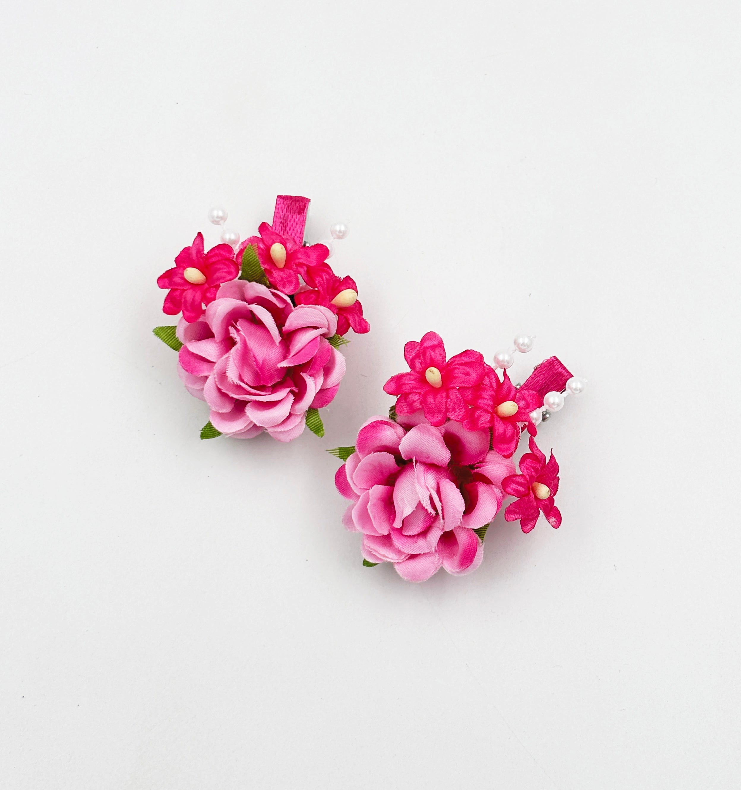 Gift Set Of 4 Pairs of Floral Clips & a Pair Of Charms Bracelets