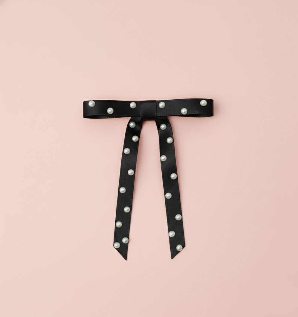 Image of Kids Bow Clip - Black