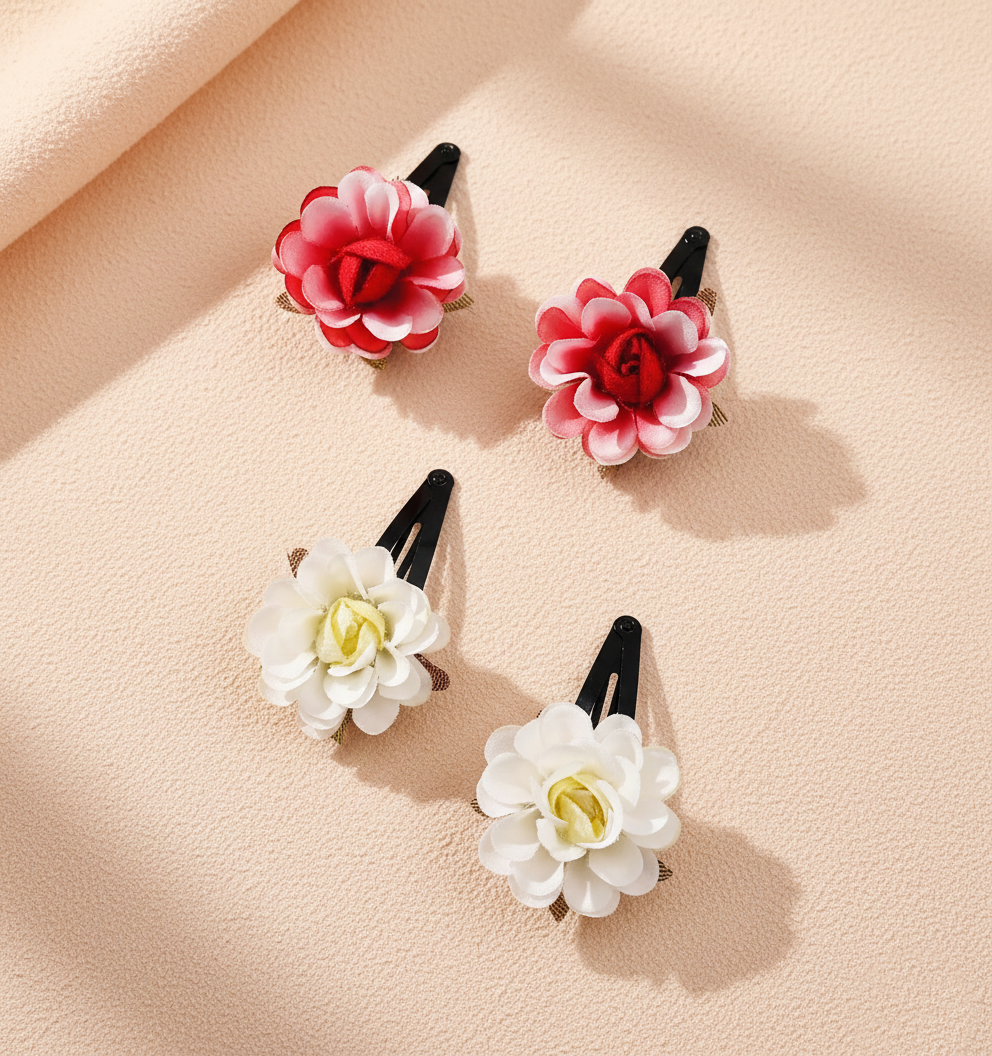 Kids Set of 2 Floral Clips