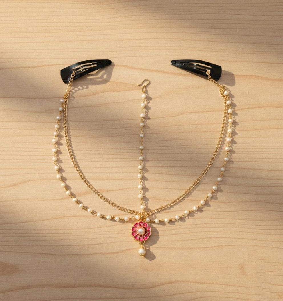 Kids Flower Meenakari Head Chain