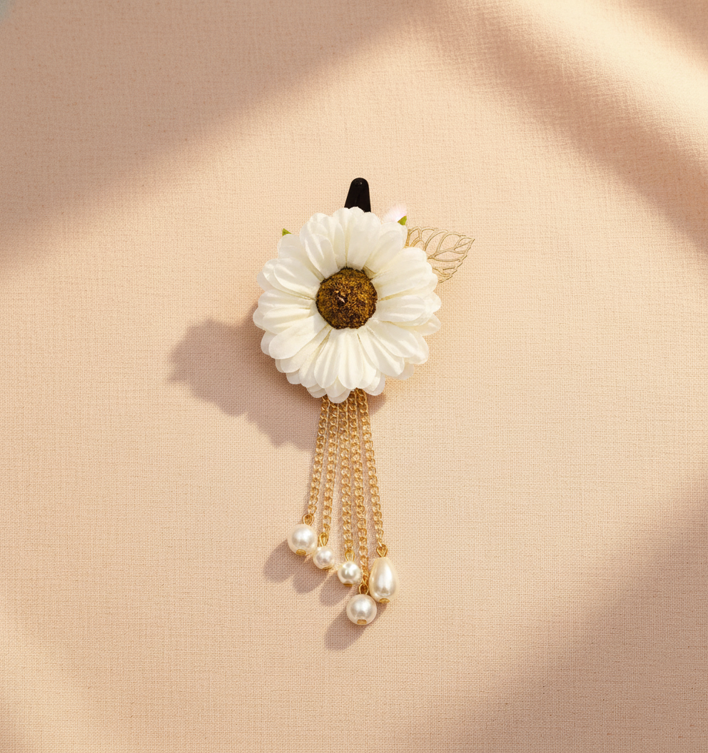 Kids Sunflower Dangling Clip