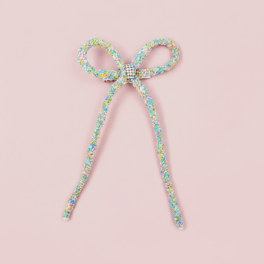 Kids Glam Bow - Blue