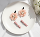 Kids Floral Pearly 2 Pairs Of Hair Clips - Peach