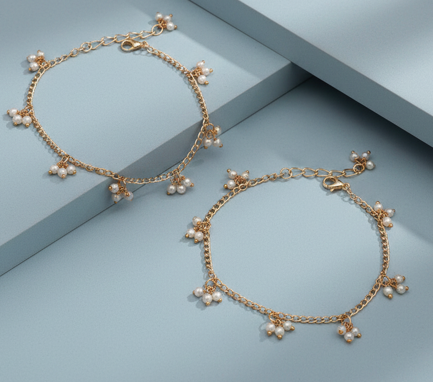 Kids Pearly Anklets