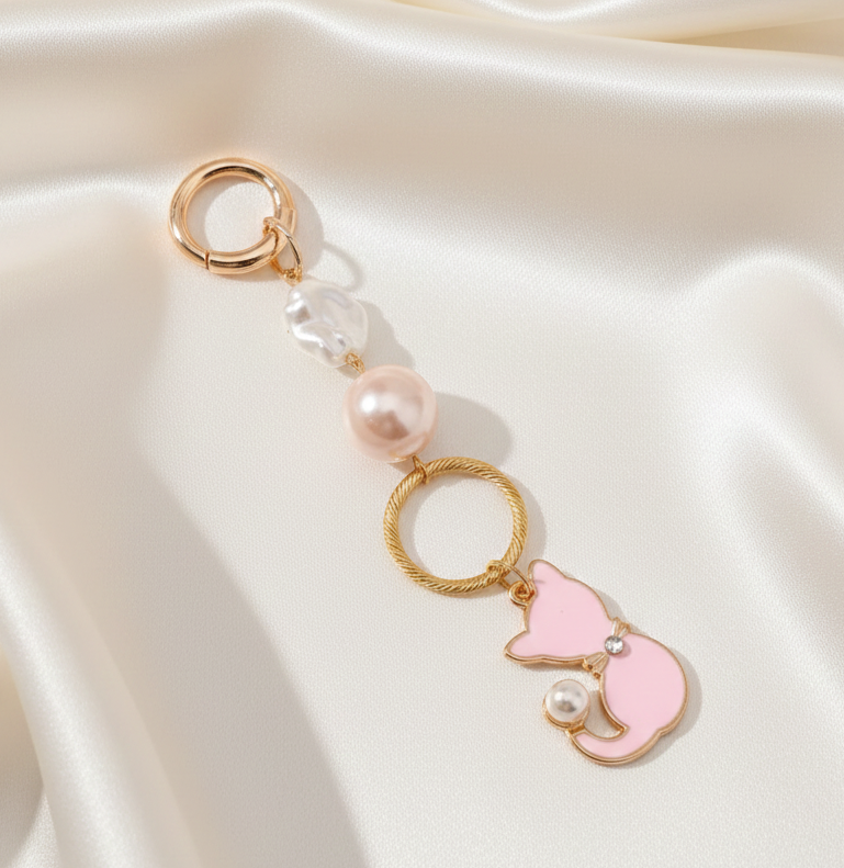 Little Kitty Charm Deatailed Bag Charm