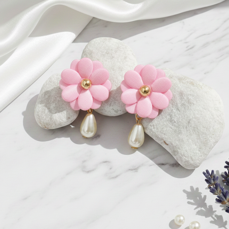 Image of Gulabo Floral Clip On Earrings