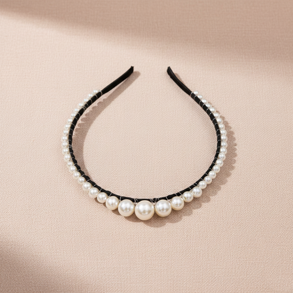 Kids Crown Pearl Headband