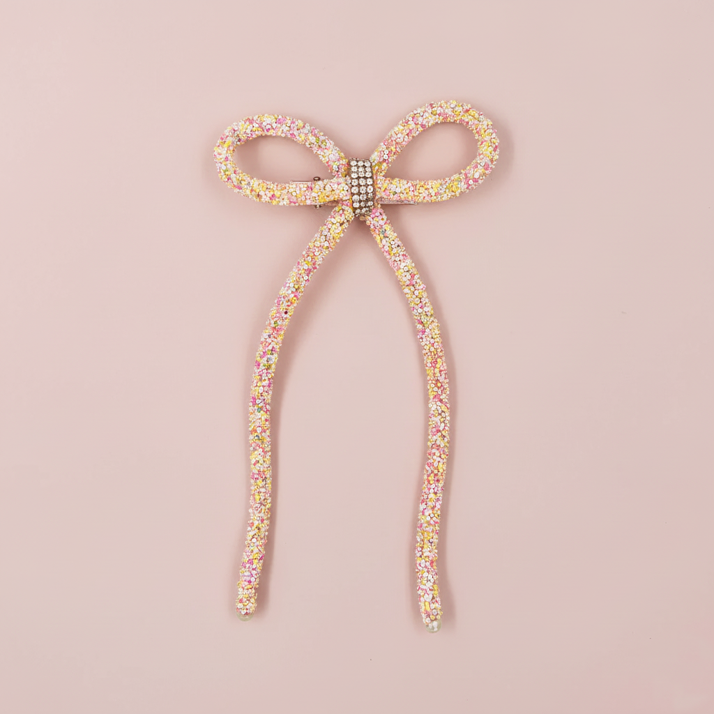 Kids Glam Bow - Yellow