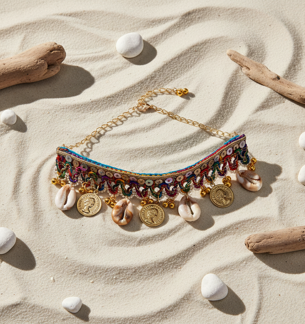 Kids Charmed Choker Necklace- Multicolour