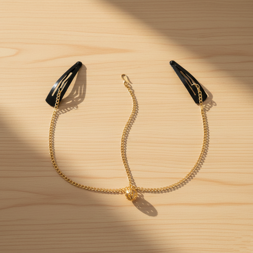 Image of Kids Dainty Golden Bead Head Chain