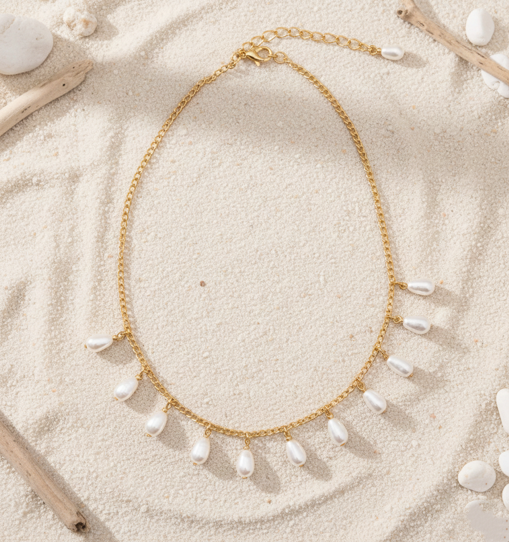 Image of Kids Pearl Drops Necklace