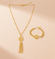 Kids Swirl & Tassel Chain Necklace & Bracelet Set