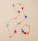 Kids Multi Bead Long Chain Necklace & Bracelet Set