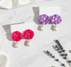Kids Set of 2 Floral Clip-On Earrings with Pearl Drop
