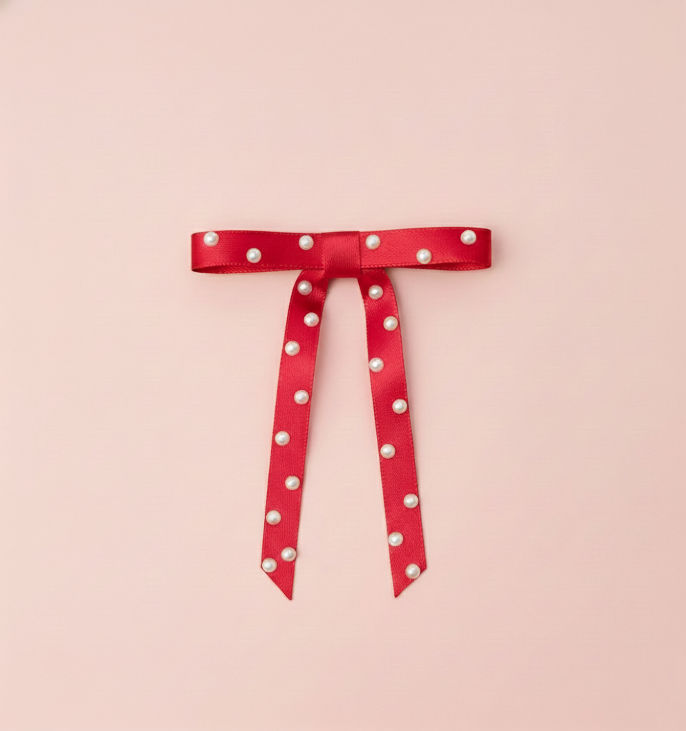Kids Bow Clip - Red
