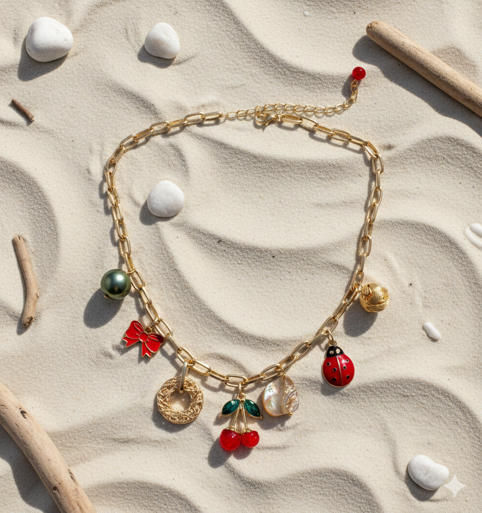 Bows & Charries Charmed Necklace