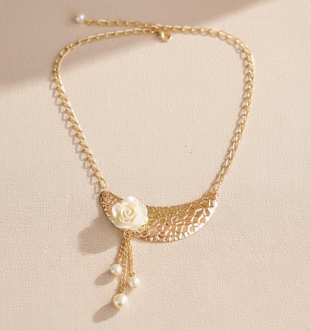 Kids Dangling Rose Necklace