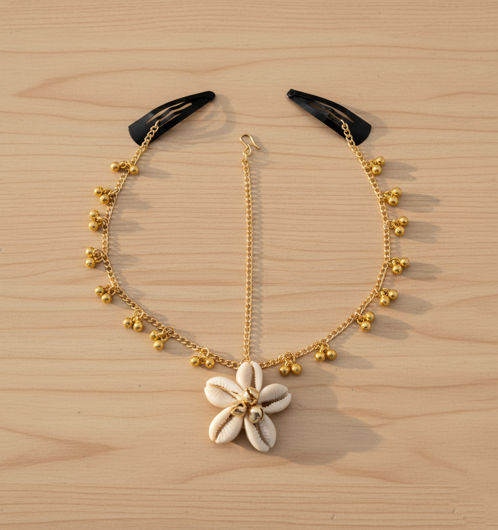 Kids Kodi Shell & Dangling Beads Head Chain