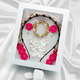 Gift Set Of Tiara Headband, Spiral Bracelet, 2 Pairs Floral Hair Clips & Clip On Earrings
