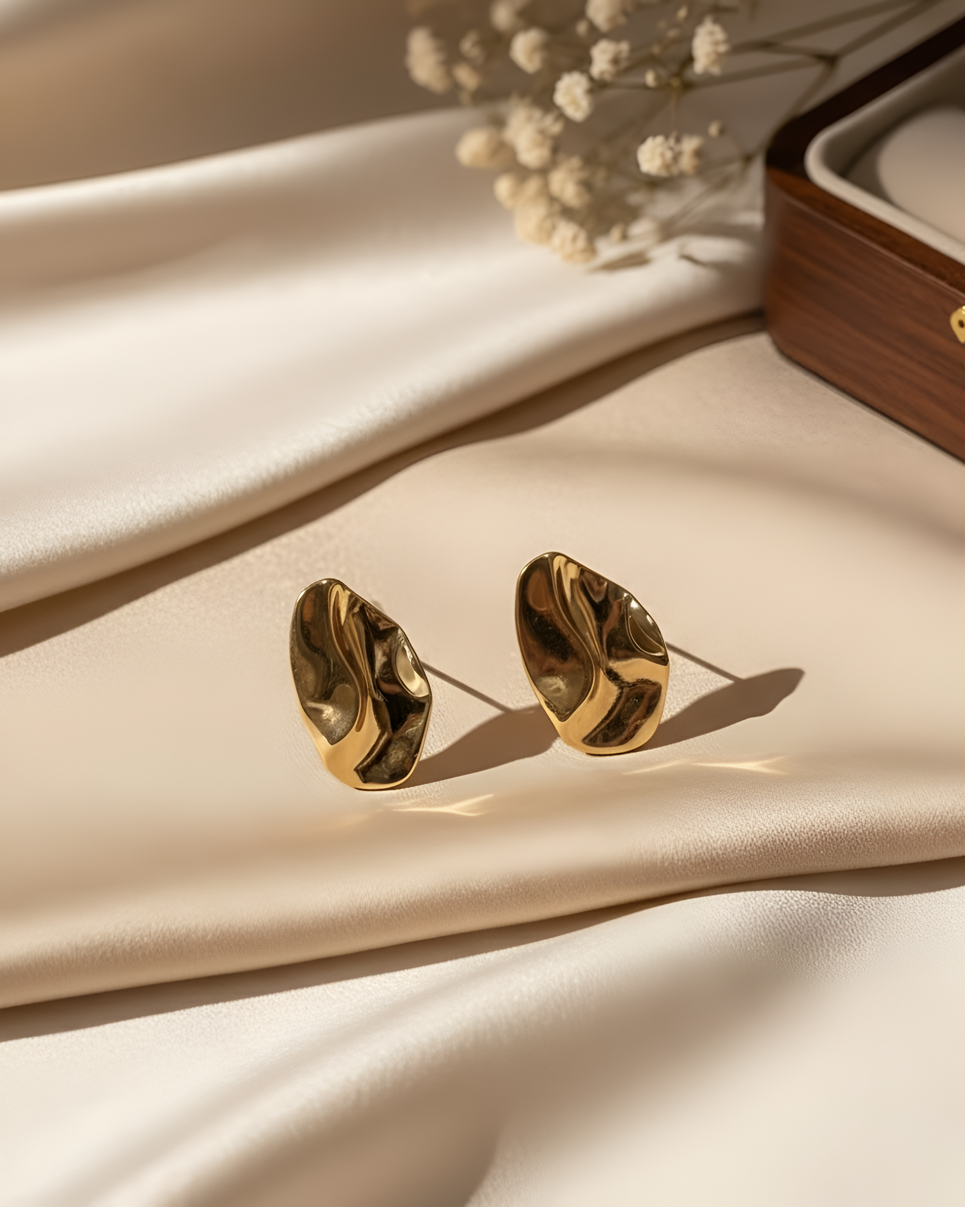 Gold Glam Stud Earrings