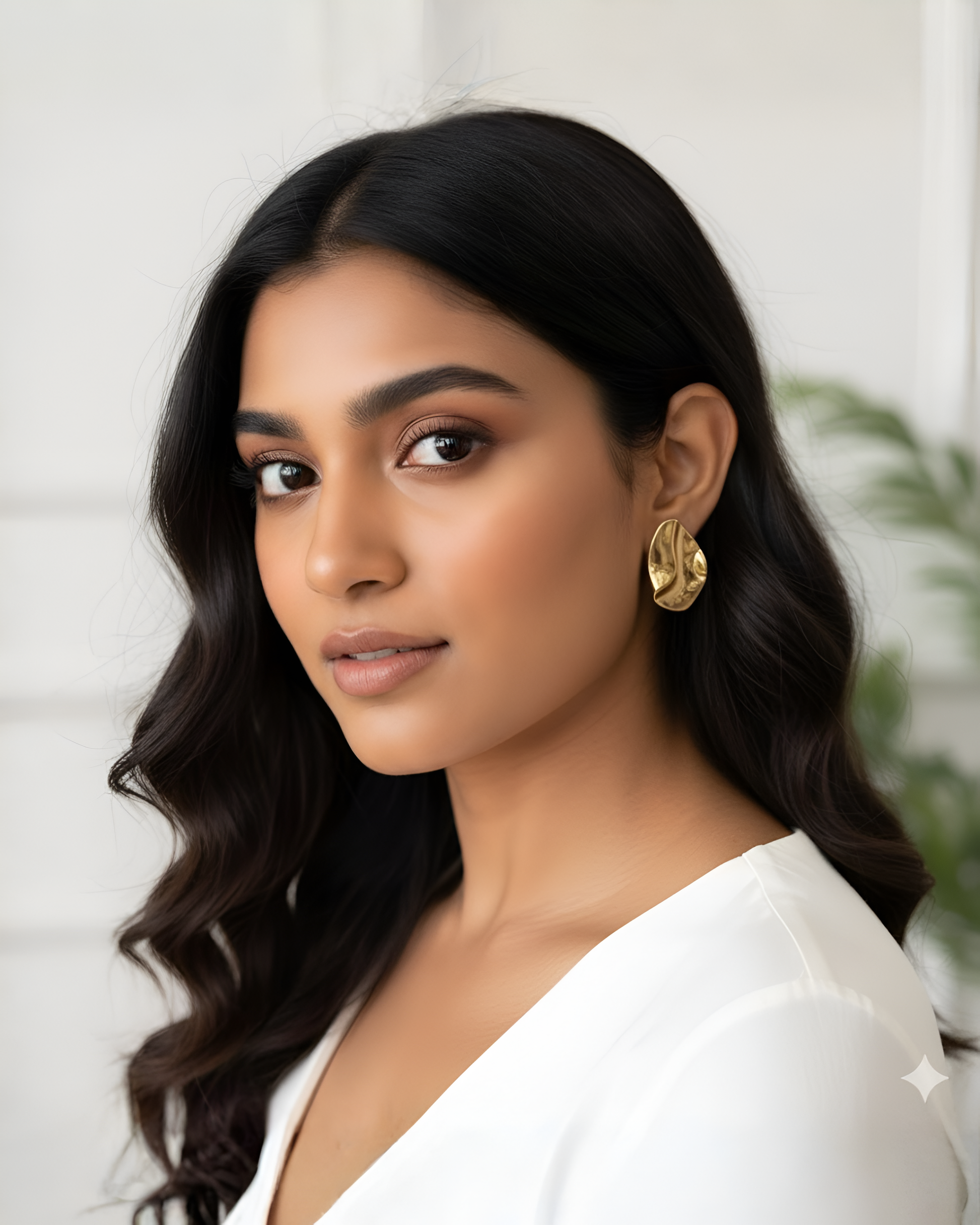 Gold Glam Stud Earrings