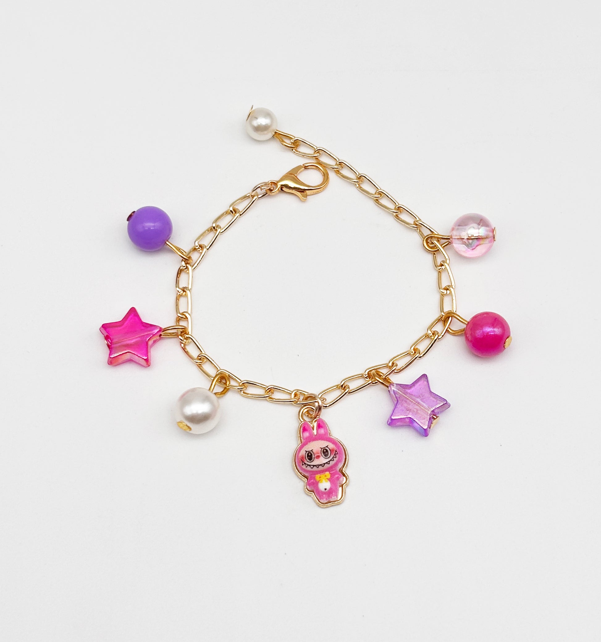Labubu Charmes Bracelet- Pink, Purple