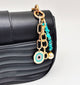 Carribean Evil Eye Charm & Natural Stones Detailed Bag Charm