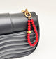 Crimson Stone Beads Detailed Bag Charm