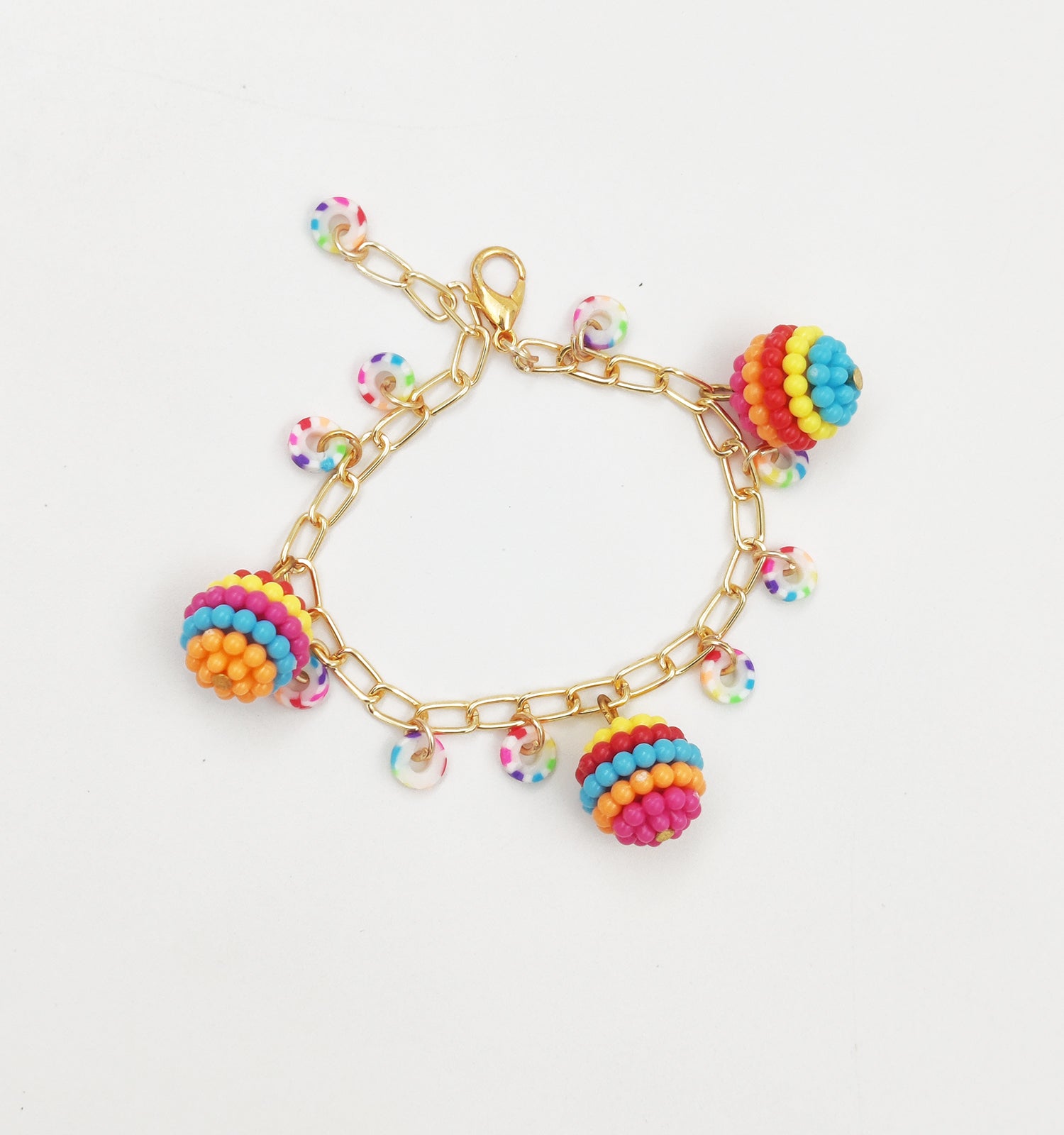 Multi Beaded Charms Bracelet