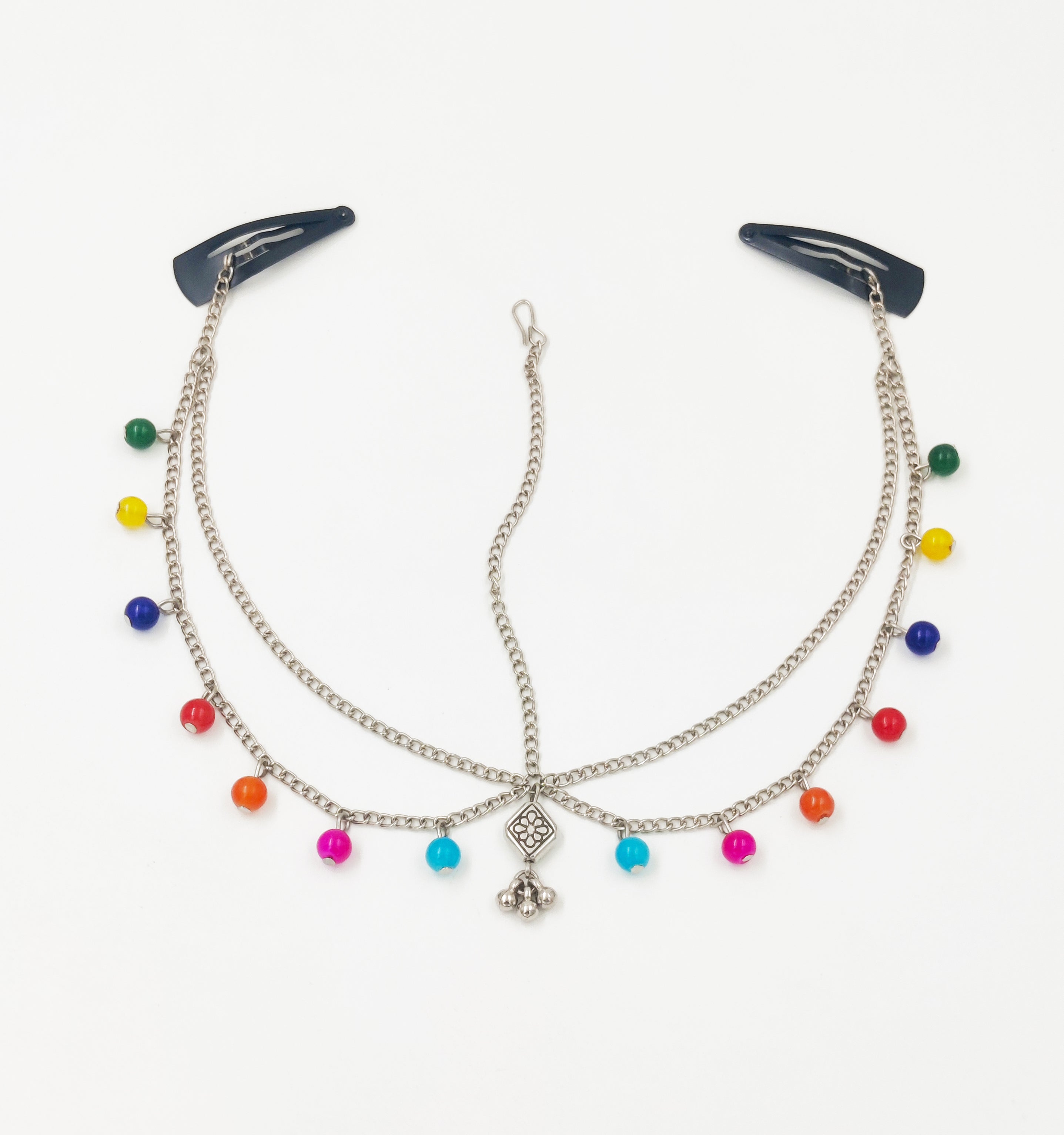 Image of Multi Beaded Oxidised Head Chain