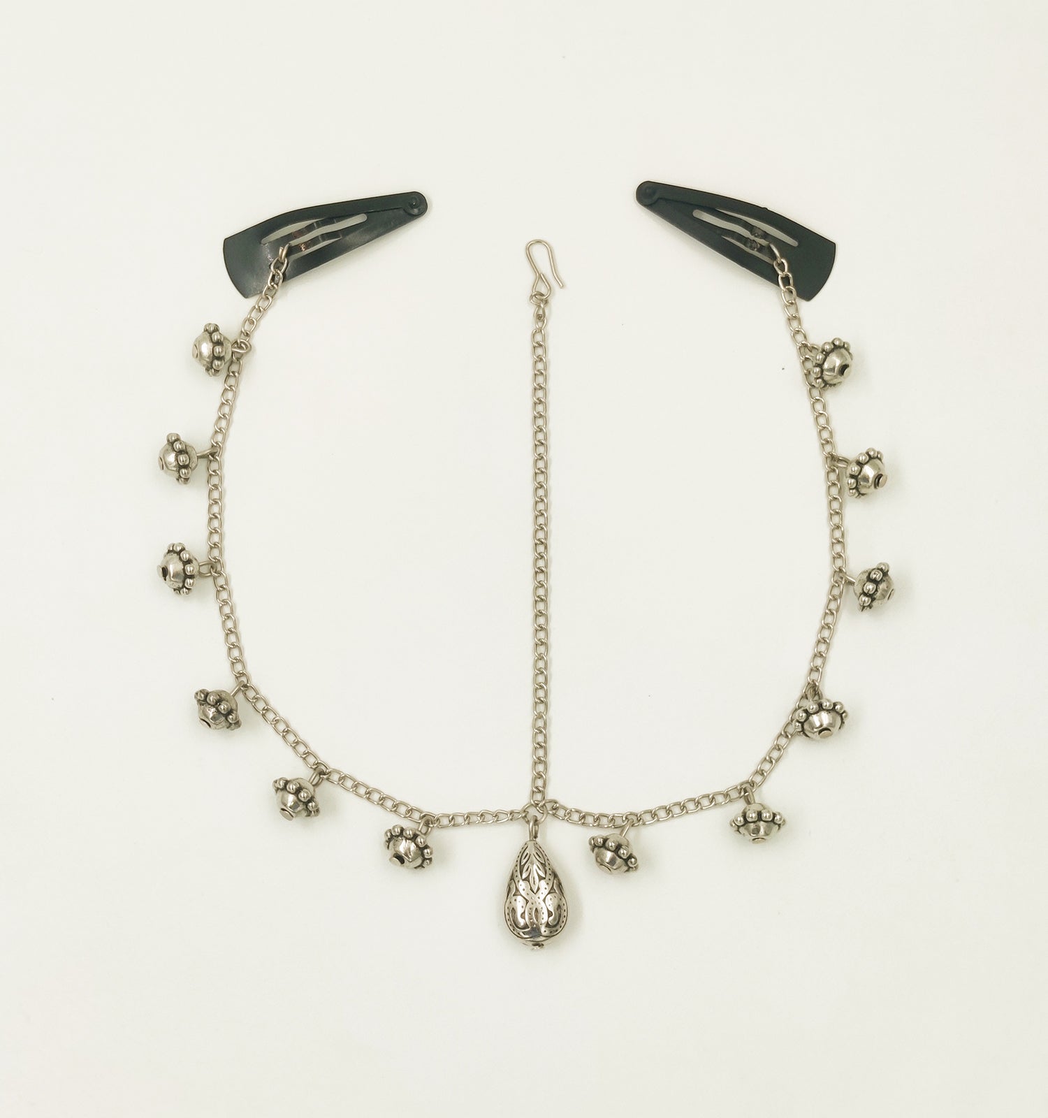 Chandani Dangling Beads Necklace, 2 Bracelets & Head Chain Set