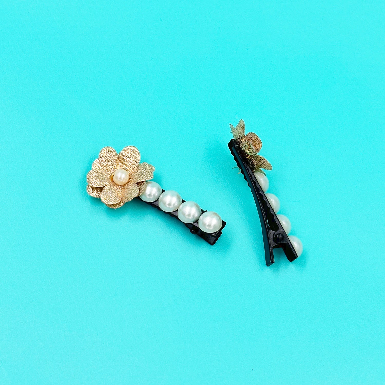 Image of Floral & Pearl Clips