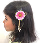 Kids Sunflower Dangling Clip - Magenta
