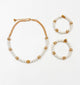 Kids Pearl Choker Necklace & 2 Bracelets Set