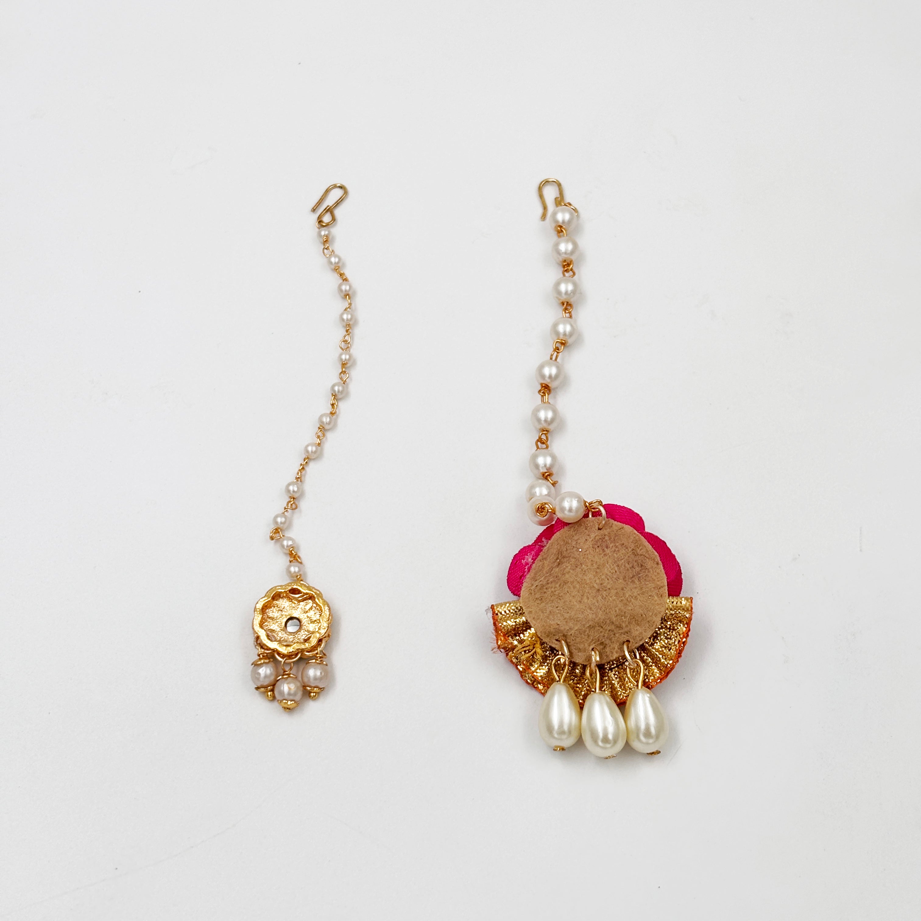 Set Of 2 Floral Gota & Meenakari Maang Teeka