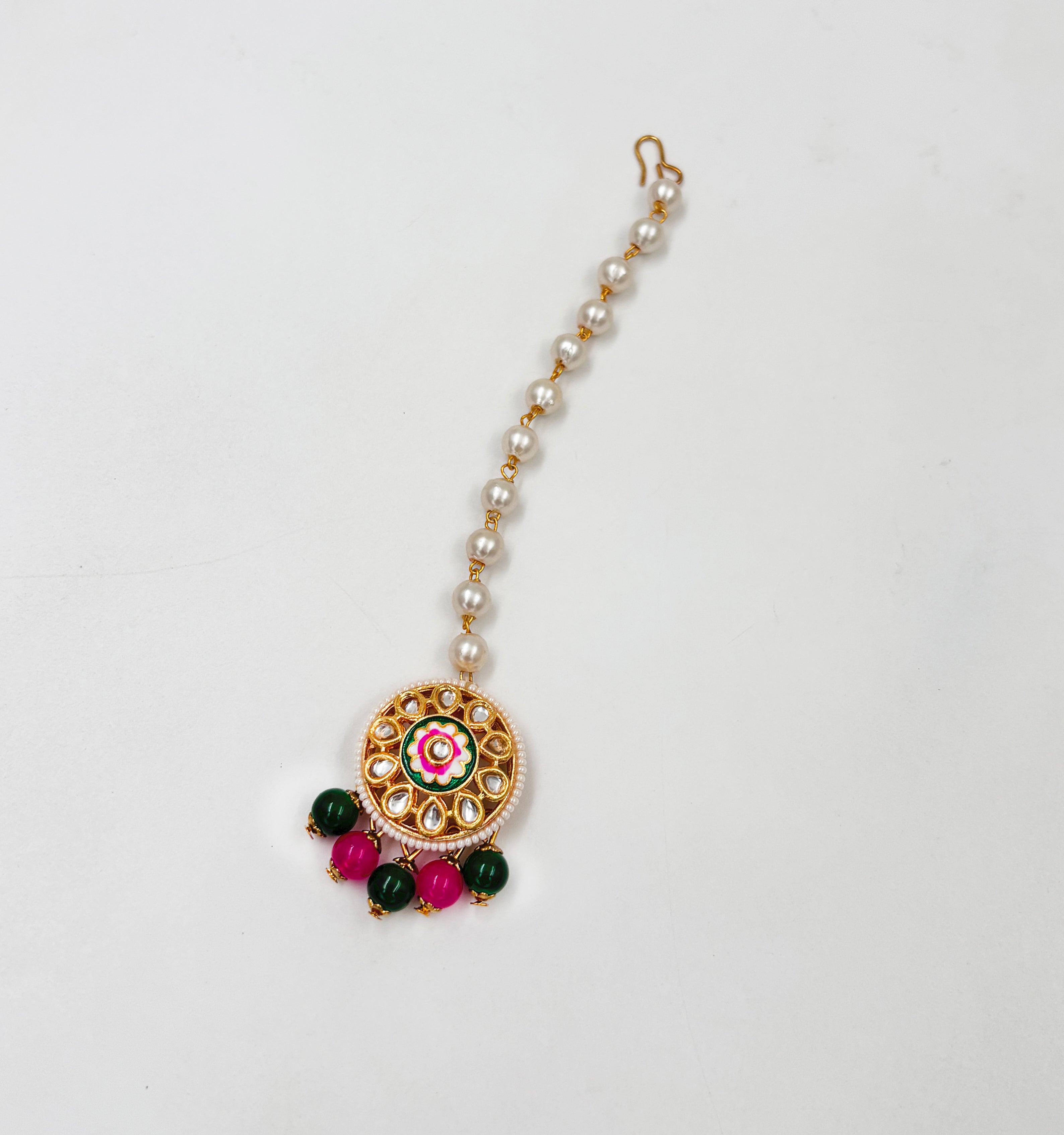 Meenakari & Kundan Maang Teeka