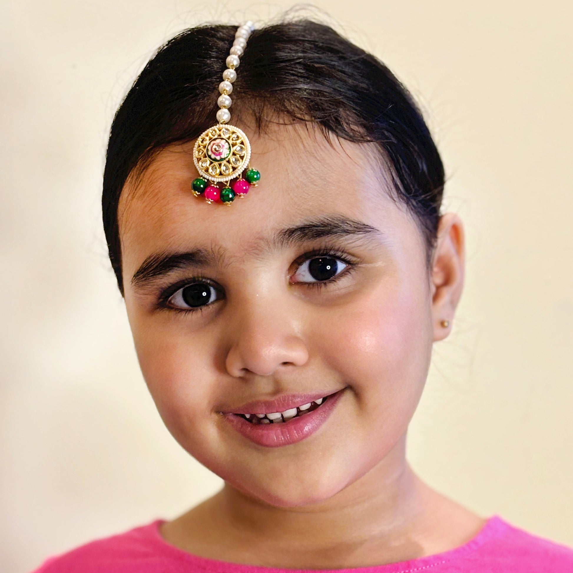 Meenakari & Kundan Maang Teeka