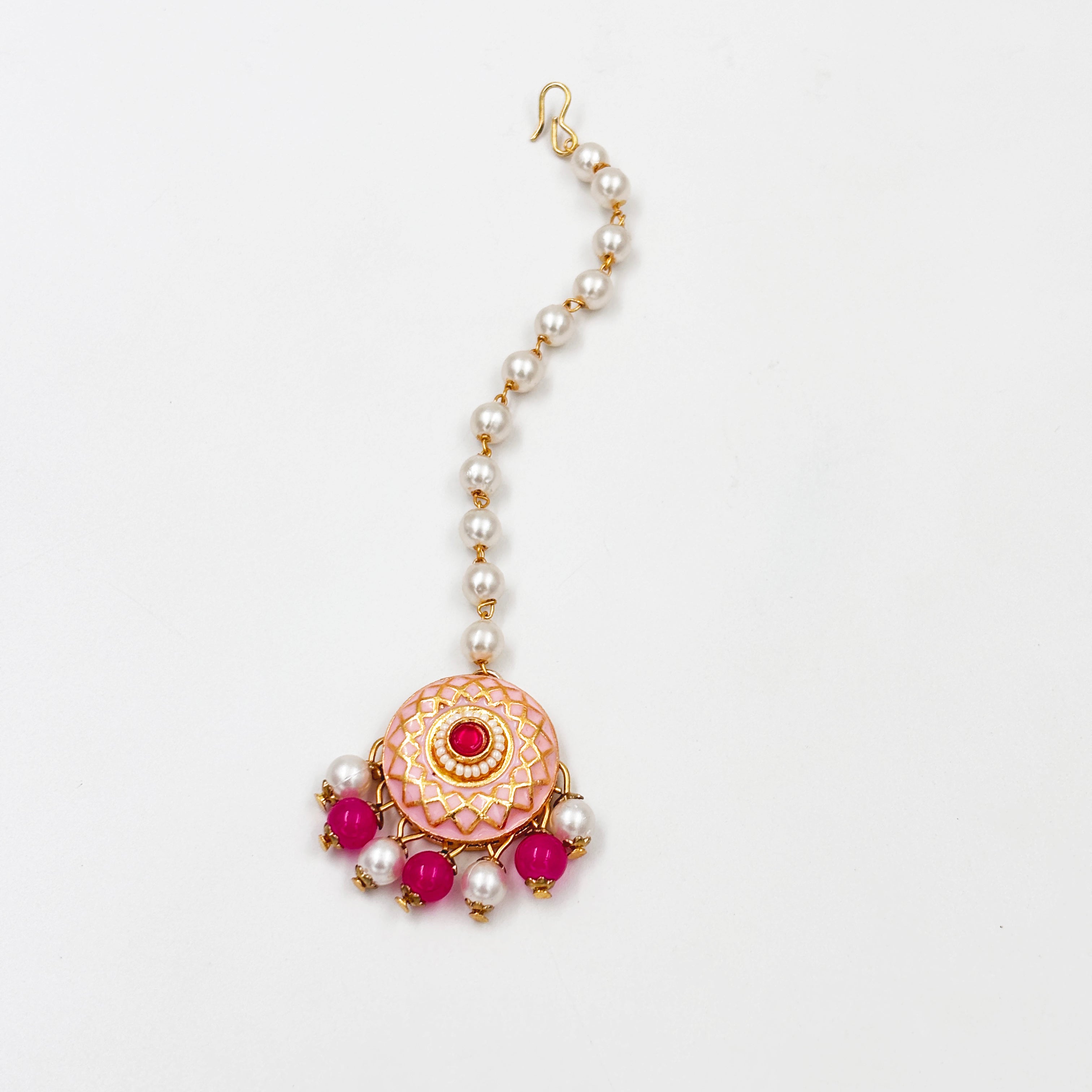 Kundan & Meenakari Maang Teeka