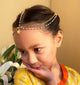 Kids Flower & Pearl Detailed Headchain - Gold