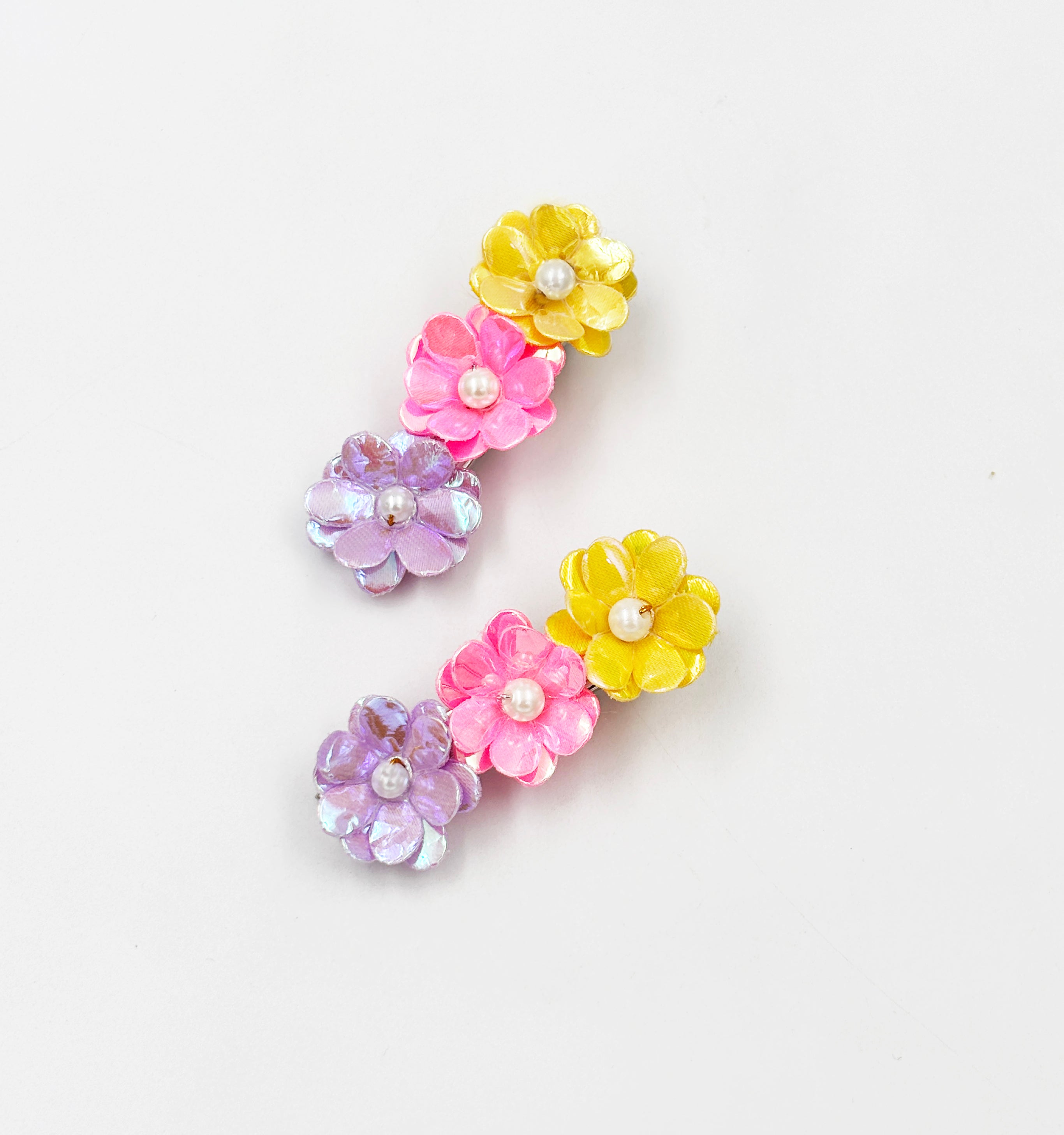 Glam Floral Hair Clips - MultiColor